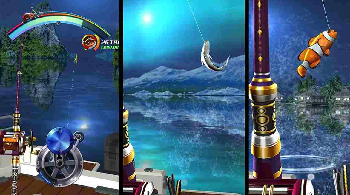 Game memancing ikan di sungai 3d dengan grafis realistis 2 Nikmati suasana memancing yang tenang dan realistis.